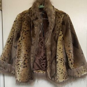 Chic Leopard Print Teddy Jacket